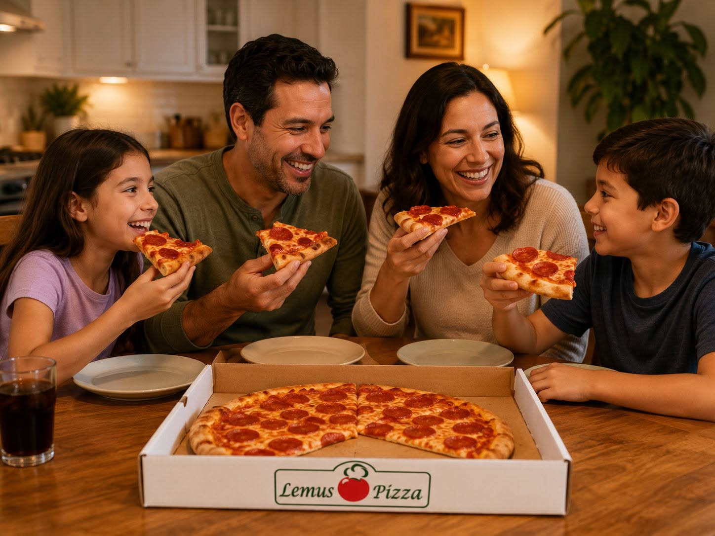Pizza artesanal recién horneada de Lemus Pizza